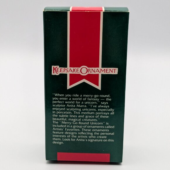 Hallmark Keepsake Merry-Go-Round Unicorn 1989, Fine Porcelain Vintage Ornament - Picture 9 of 11